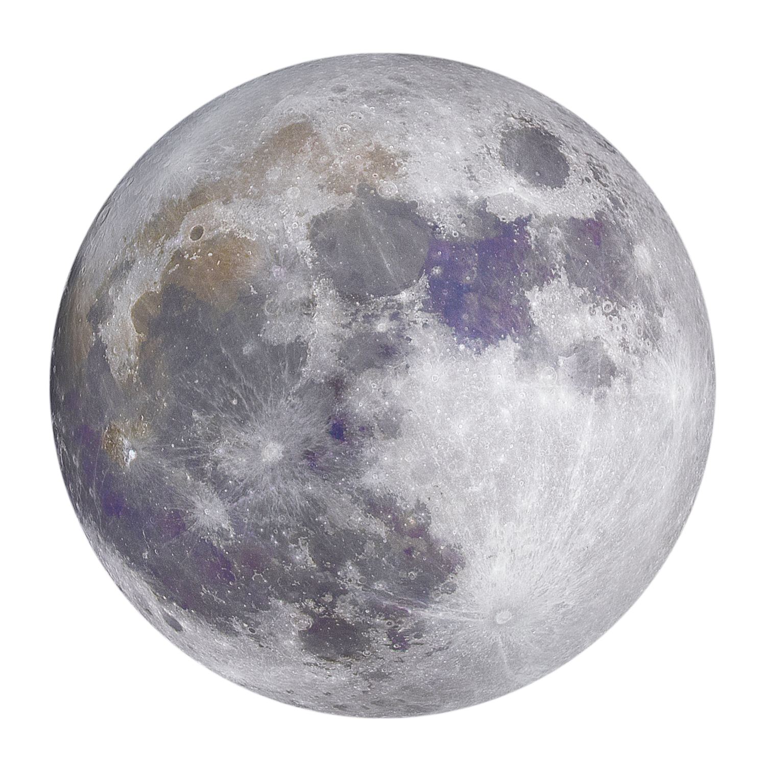 Full Silver Moon with Hints of Purple